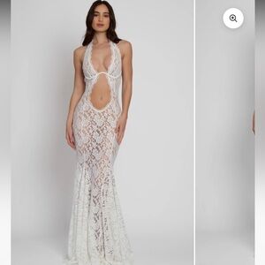 LEAU Saltair Dress - Elegant White Lace Women Dress